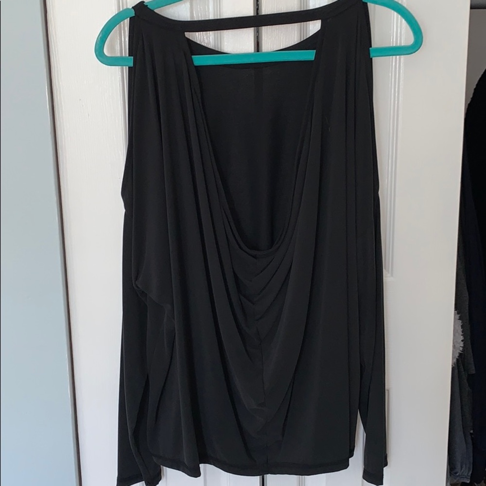 Honey Belle Cold-Shoulder Open Back Top